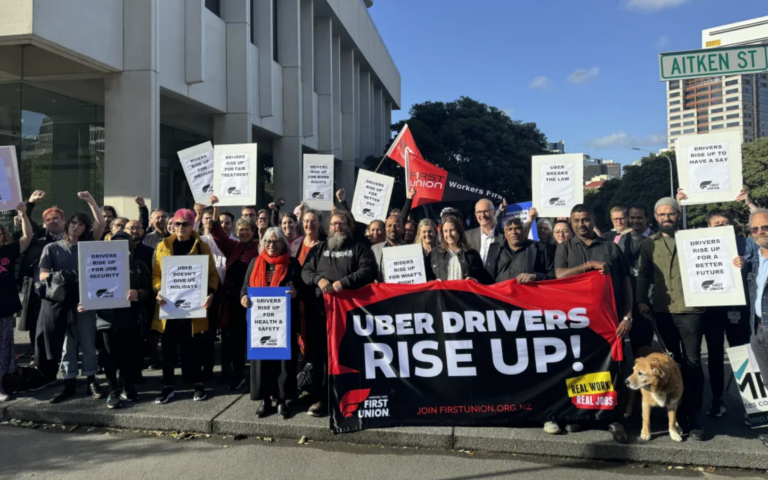 Uber case protest for contractor rights